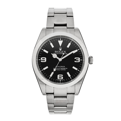Rolex Stainless Steel 39mm Oyster Perpetual Explorer Watch Black 214270 1 of 4