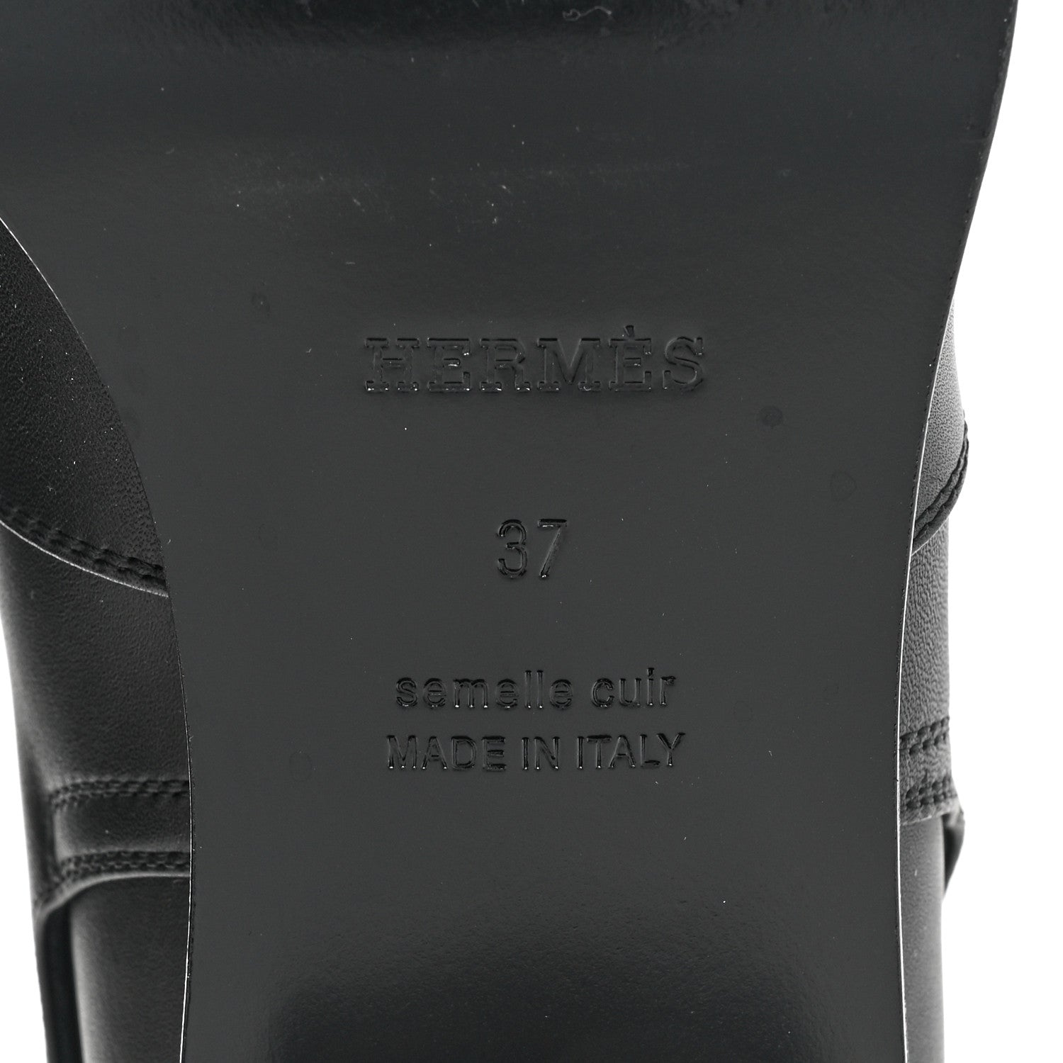 Hermes Calfskin Frenchie 50 Ankle Boots 37 Black 6 of 9