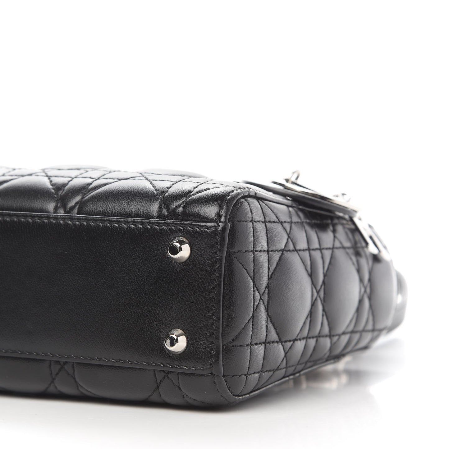 Lambskin Cannage Mini Lady Dior Black