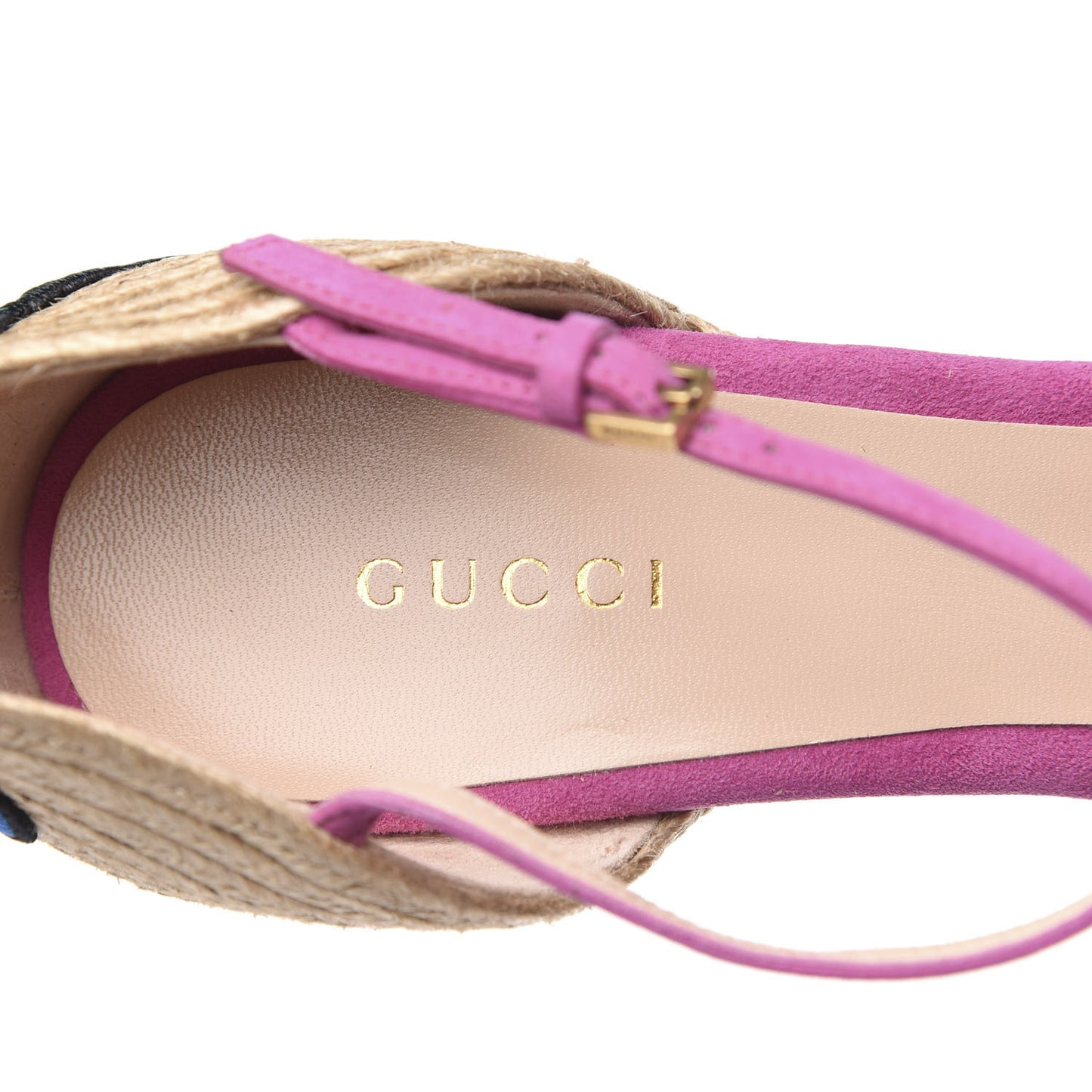 Kid Scamosciato Ophelia Espadrille Platform Wedge Sandals 38 Rododendro