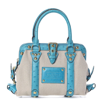 Louis Vuitton Toile Ostrich Trianon Sac De Nuit MM Turquoise 1 of 10