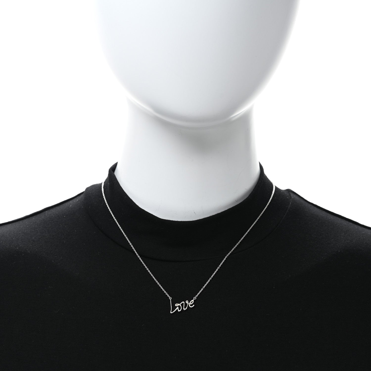 Tiffany Sterling Silver Paloma Picasso Graffiti Love Pendant Necklace 2 of 4