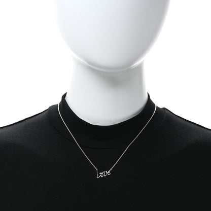 Tiffany Sterling Silver Paloma Picasso Graffiti Love Pendant Necklace 2 of 4