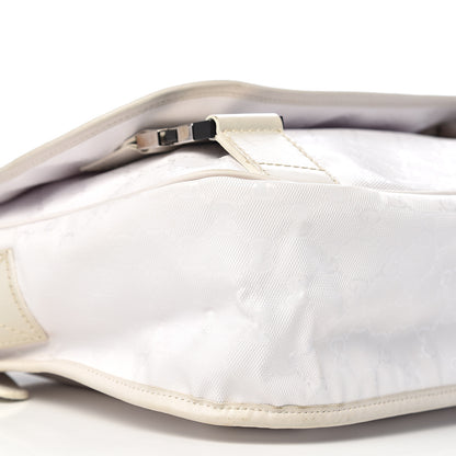 Gucci Imprime Monogram Medium Double Buckle Flap Messenger Bag White 11 of 16