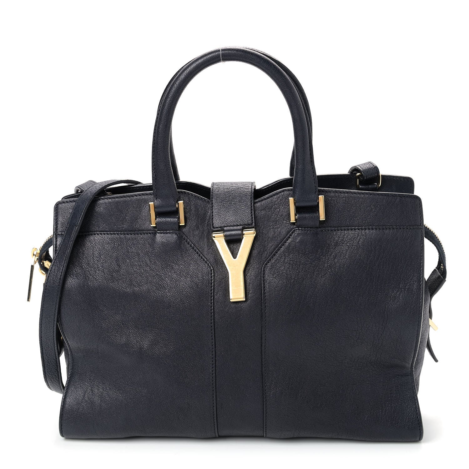 Saint Laurent Sheepskin Small Cabas ChYc Navy 1 of 9