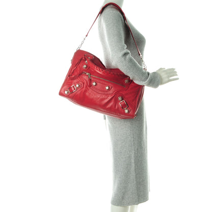 Balenciaga Agneau Giant 21 Silver Hardware City Rouge Coquelicot 2 of 8