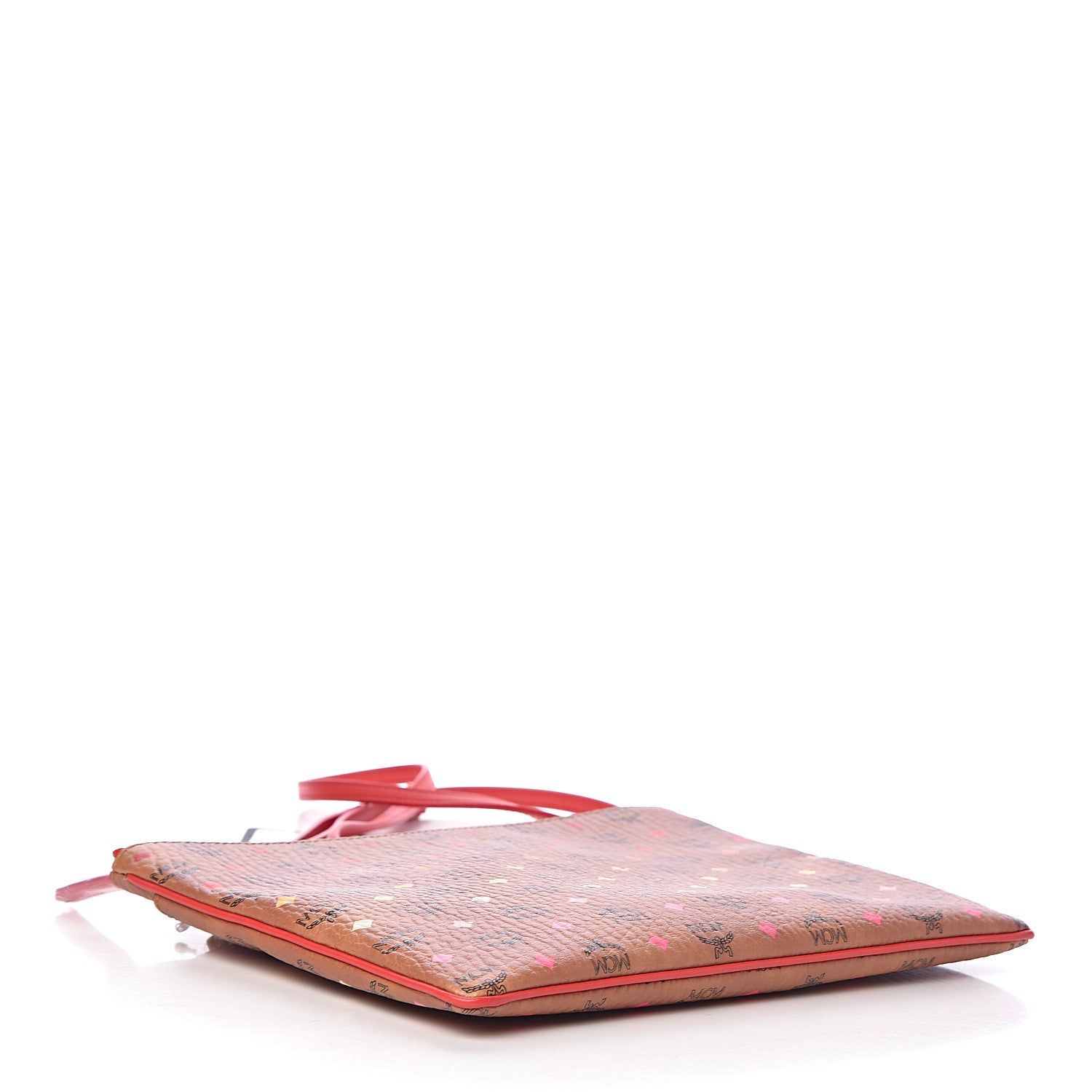 MCM Skyoptic Visetos Mini Crossbody Pouch Spectrum Diamond Cognac Red 4 of 10
