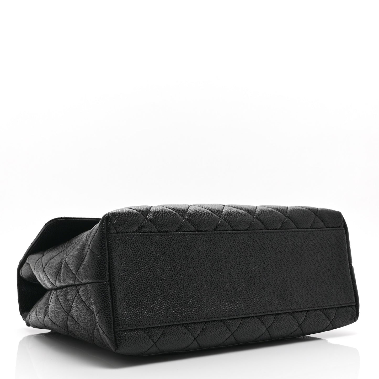 Caviar Quilted Jumbo Kelly Flap Black