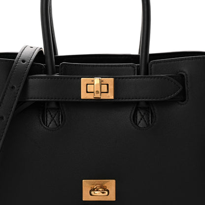 Balenciaga Smooth Calfskin Mini Bel Air Carry All Bag Black 7 of 9