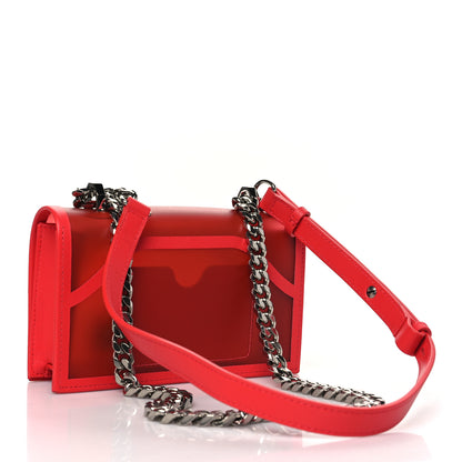 Alexander McQueen Calfskin Polyurethane Mini Jeweled Knuckle Satchel Coral 3 of 10