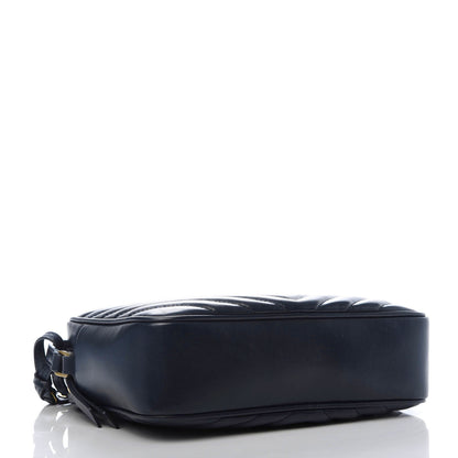 Saint Laurent Calfskin Matelasse Monogram Lou Camera Bag Navy 4 of 9