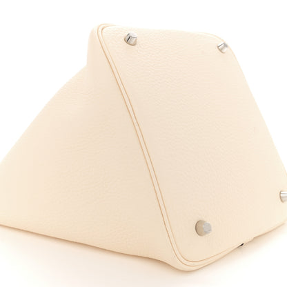 Hermes Taurillon Clemence Picotin Lock 22 MM Nata 9 of 12