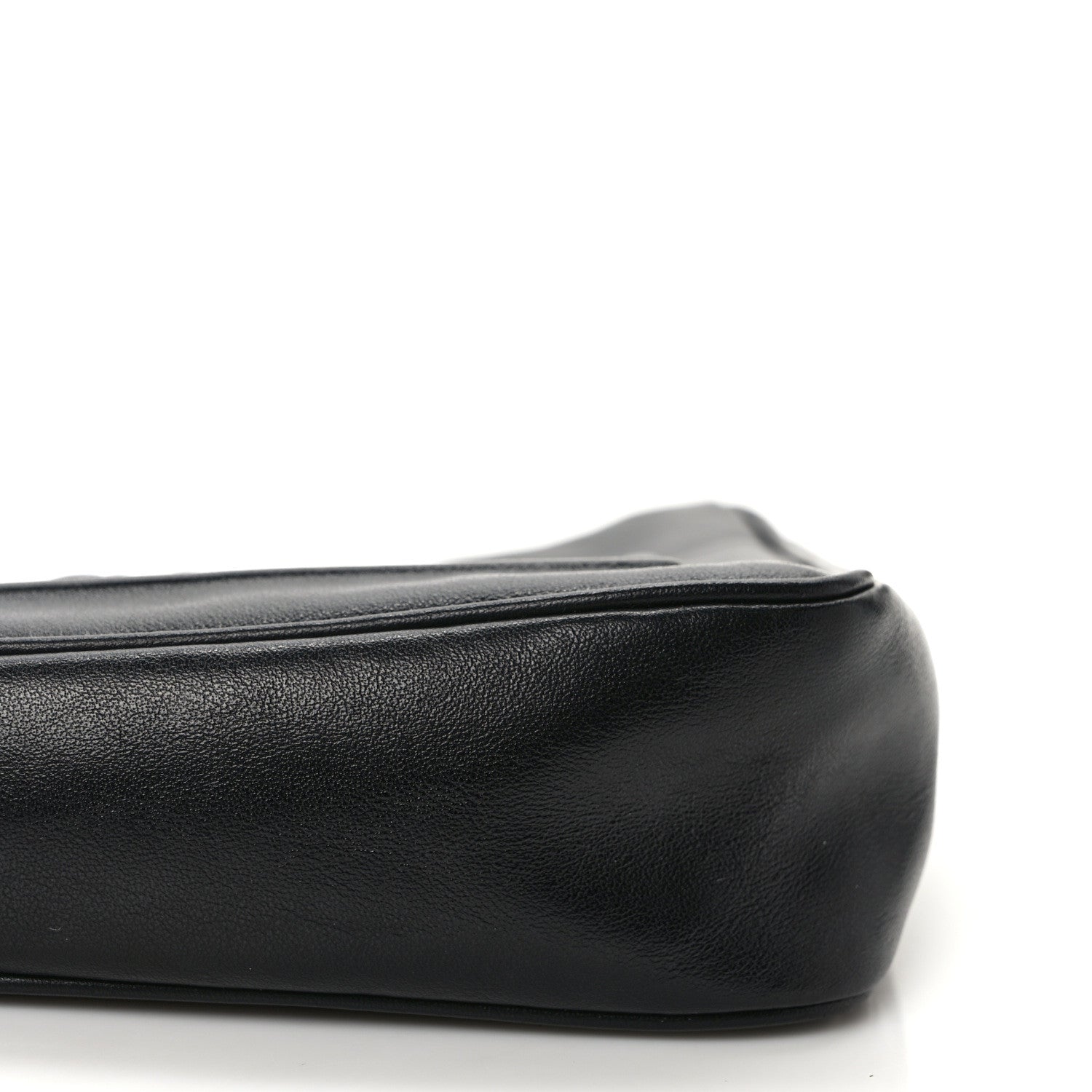 Prada Grace Lux Triangle Logo Embossed Triangle Wristlet Pouch Black 8 of 9