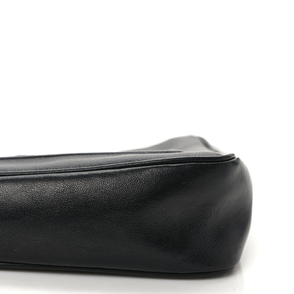 Prada Grace Lux Triangle Logo Embossed Triangle Wristlet Pouch Black 8 of 9