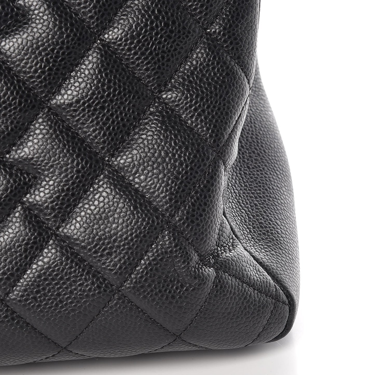 Caviar Quilted Grand Shopping Tote GST Black