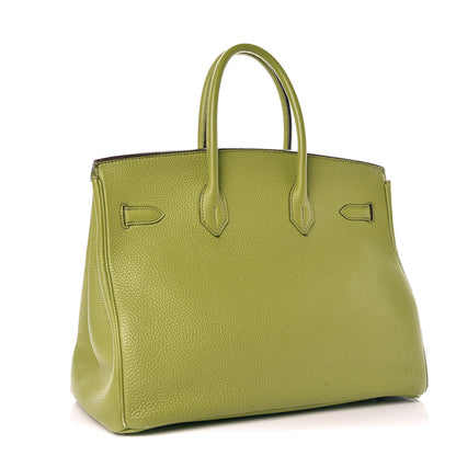 Hermes Togo Birkin 35 Vert Anis 3 of 37