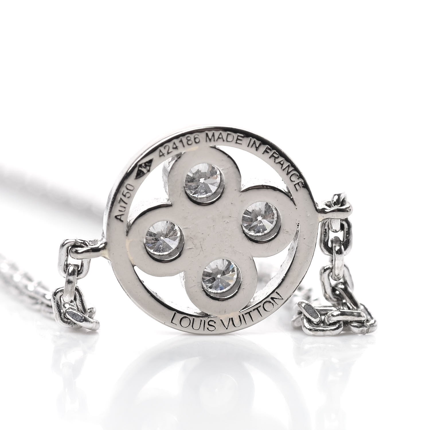 Louis Vuitton 18K White Gold Diamond Blossom BB Bracelet 4 of 5