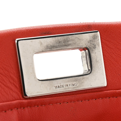 Fendi Nappa Mini Peekaboo Iconic Satchel Papavero 13 of 15
