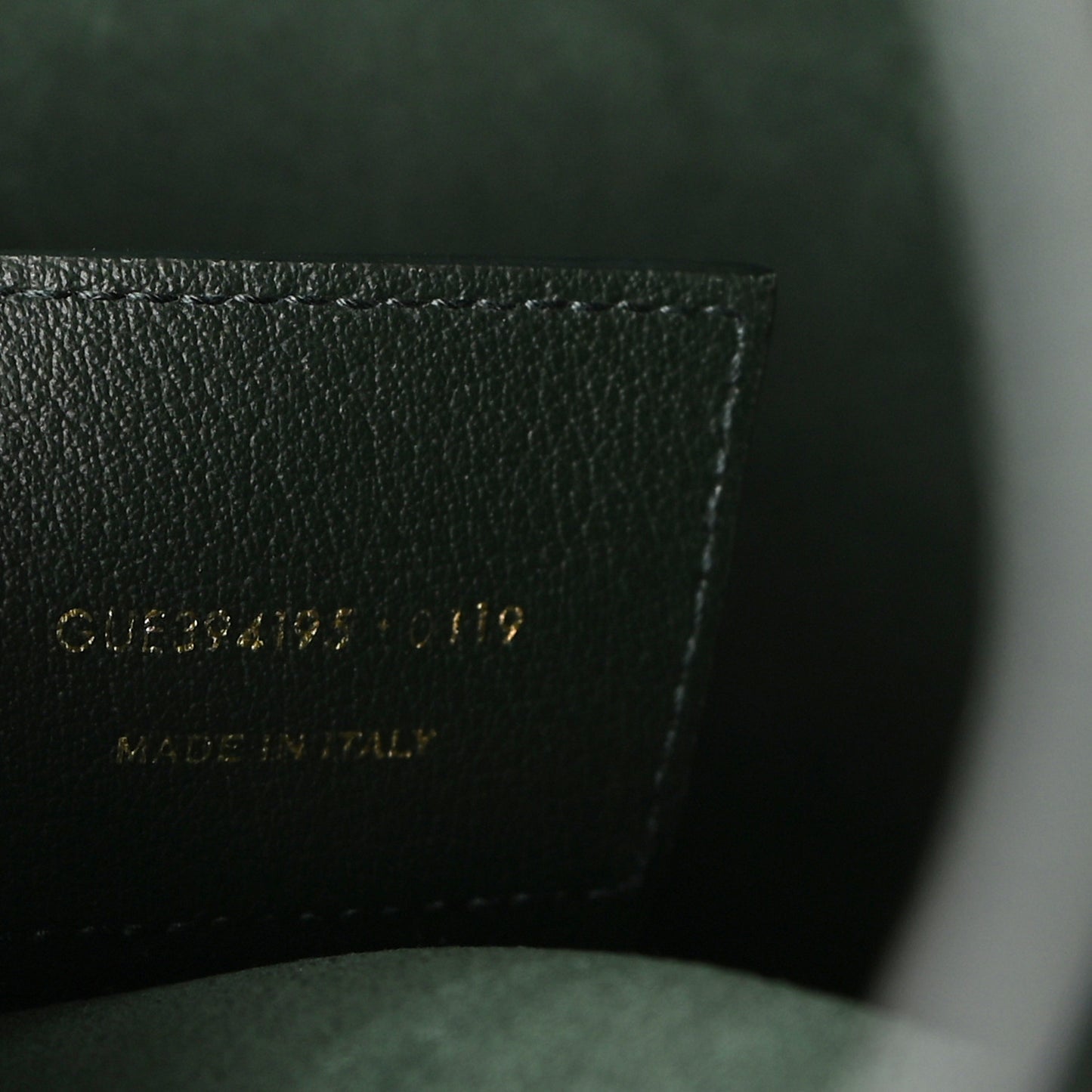 Calfskin Large Shopping Tote Dark Green