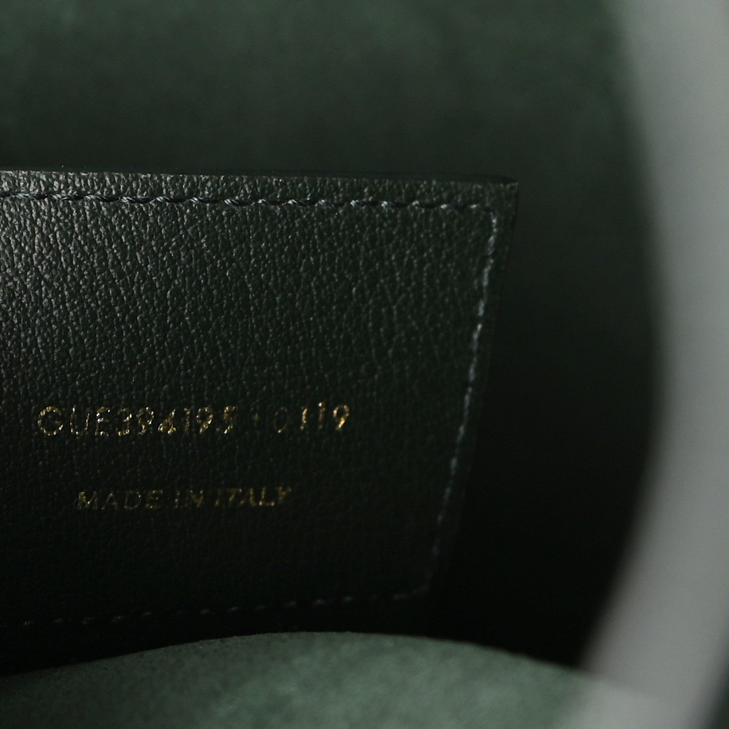 Saint Laurent Calfskin Large Shopping Tote Dark Green 7 of 9