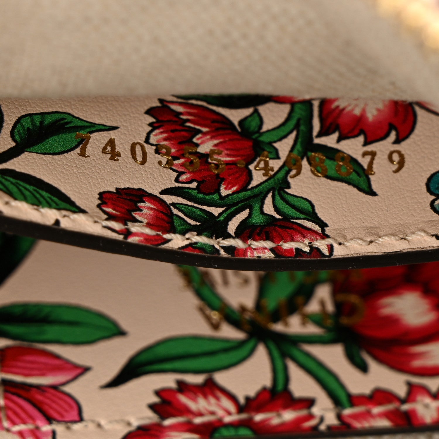 Gucci Calfskin Matelasse Diagonal Brit Roses Print Mini Interlocking G Heart Shoulder Bag  White Multicolor 8 of 11