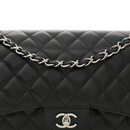 Chanel Caviar Quilted Jumbo Double Flap Black 8 of 15