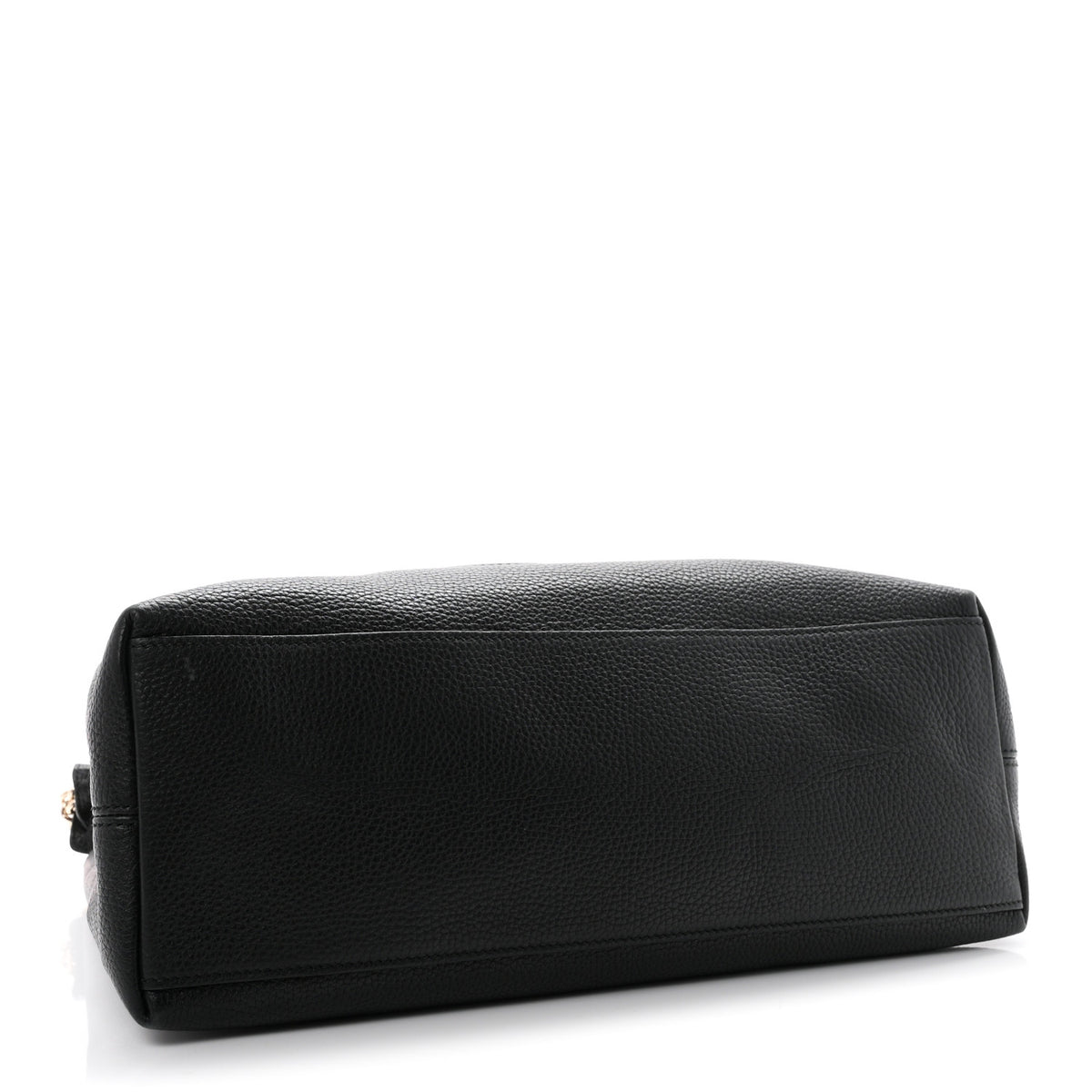 Pebbled Calfskin Medium Soho Chain Shoulder Bag Black