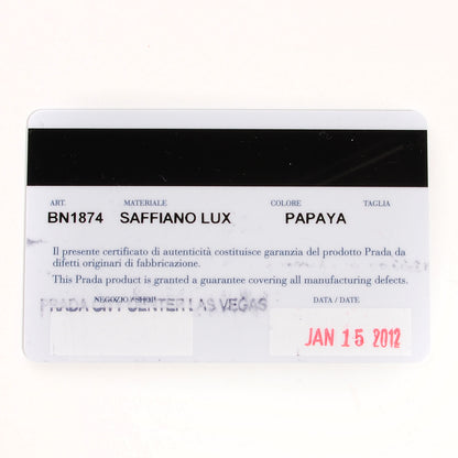 Prada Saffiano Lux Medium Tote Papaya 11 of 11