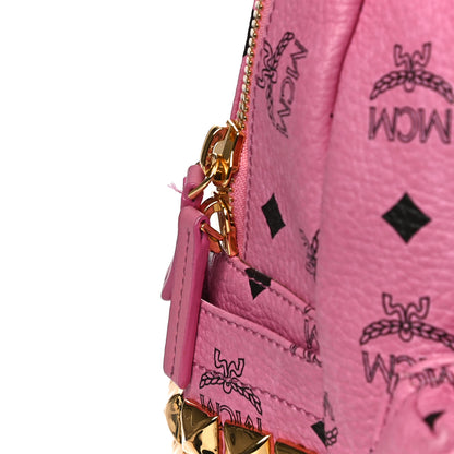 MCM Visetos Medium Side Studs Stark Backpack Pink 10 of 14
