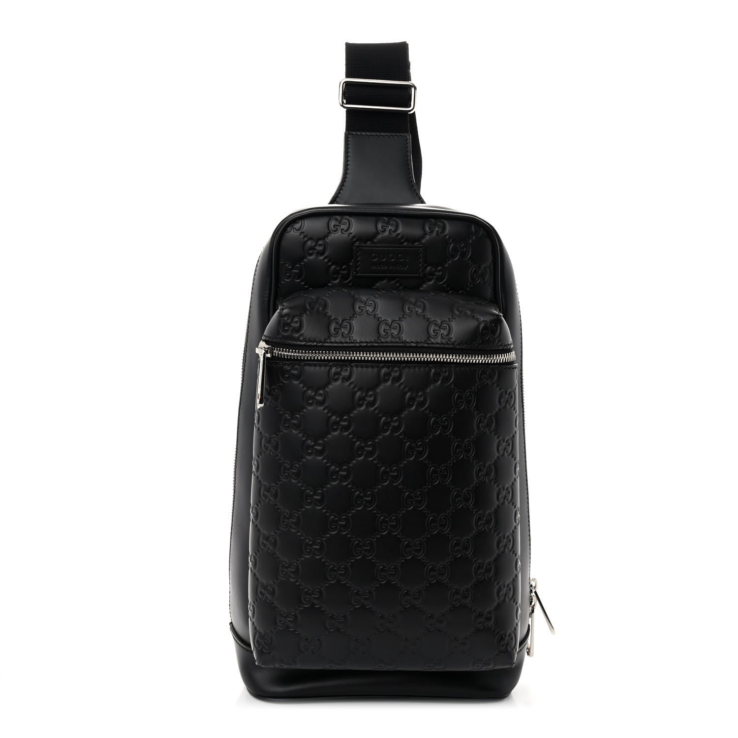 Gucci Guccissima Sling Backpack Black 1 of 9