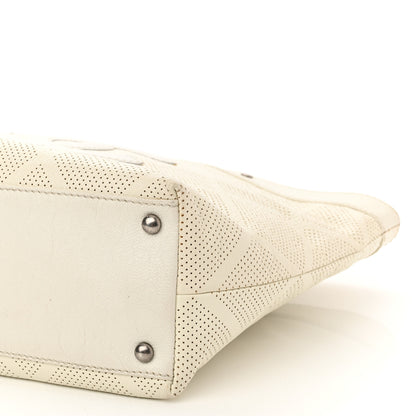 Chanel Goatskin Perforated Large CC Tote White 10 of 16