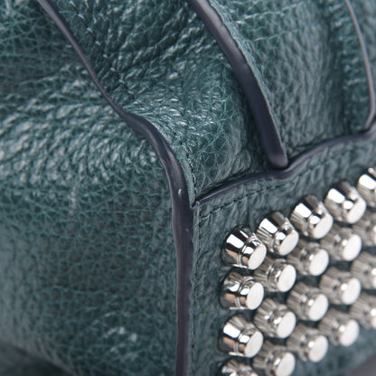 Alexander Wang Pebbled Lambskin Inside Out Rockie Dark Mosaic Teal Silver Hardware 12 of 15