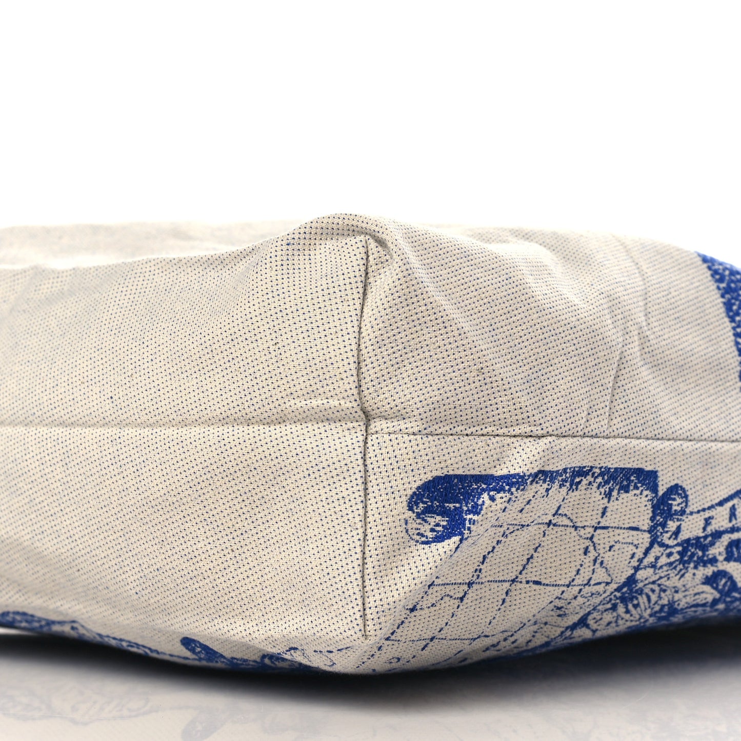 Canvas Print Cruise Tote Ivory Blue