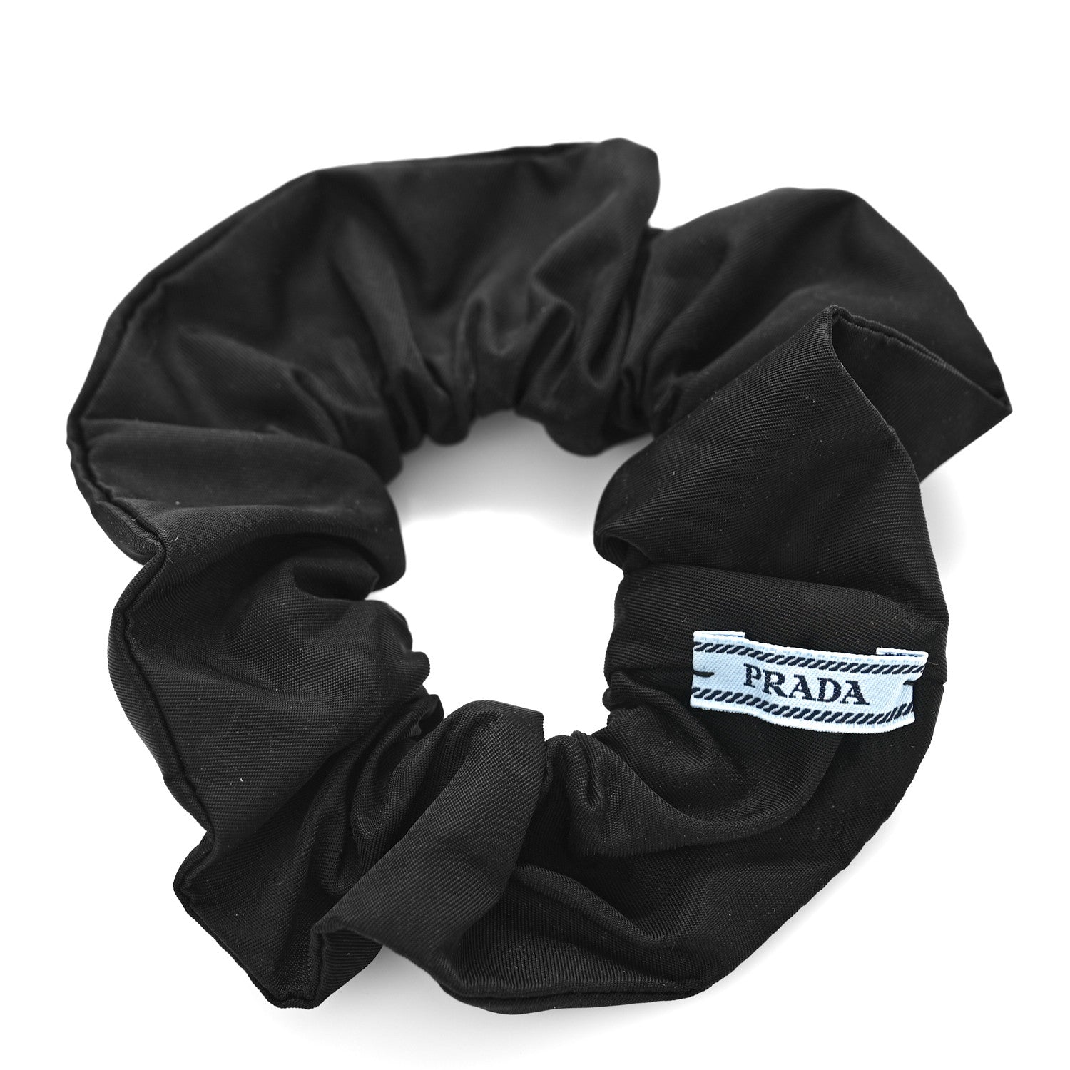 Prada Re-Nylon Metal Logo Scrunchie Black 2 of 4