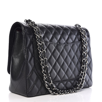 Chanel Caviar Quilted Maxi Double Flap Black 2 of 10