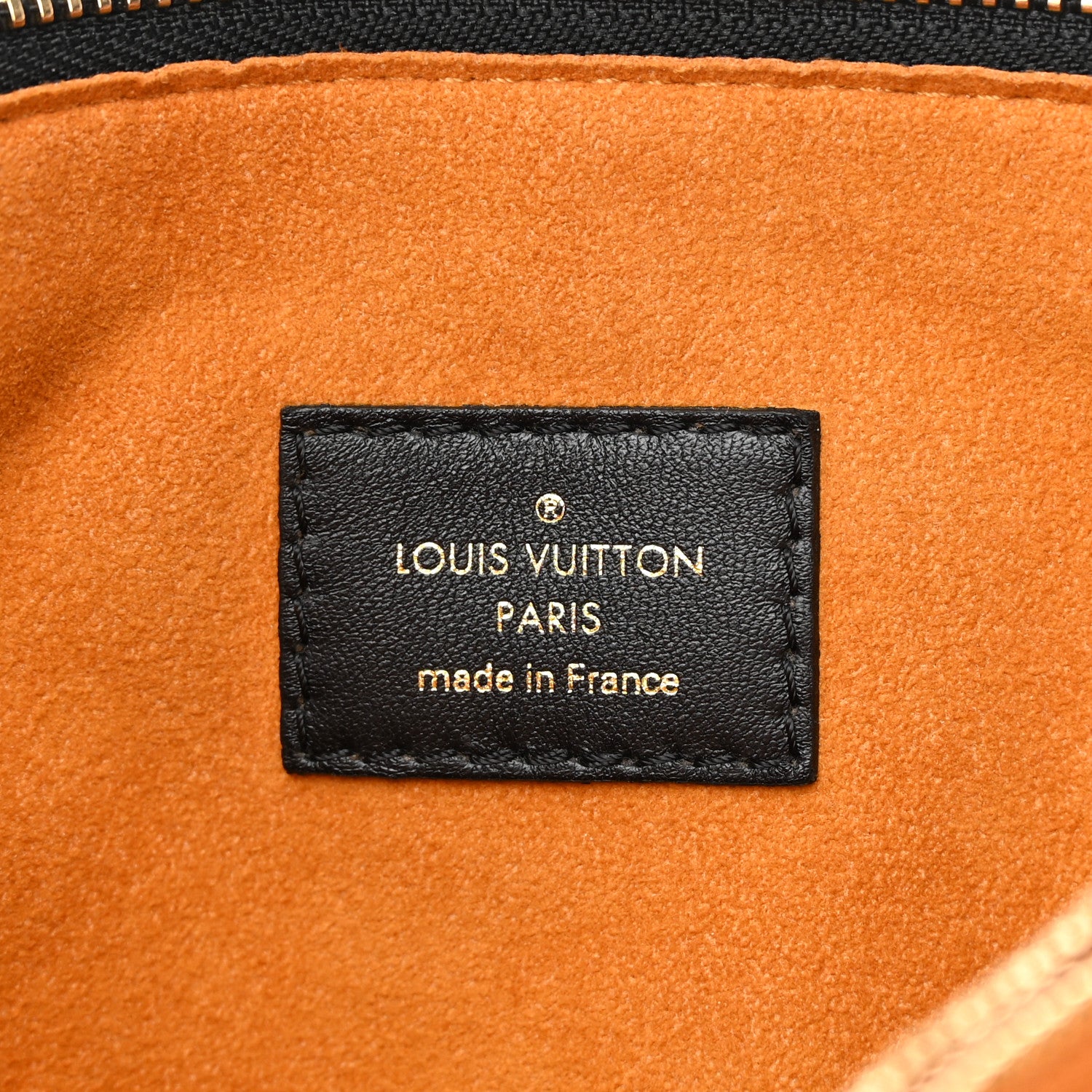 Louis Vuitton Lambskin Embossed Monogram Coussin MM Black 8 of 19