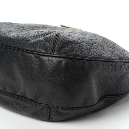Gucci Guccissima Large New Ladies Web Hobo Black 7 of 11
