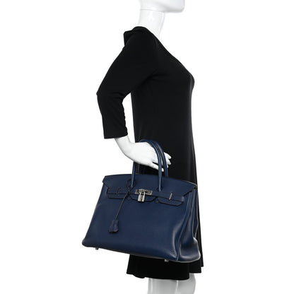 Hermes Togo Birkin 35 Bleu Marine 2 of 12