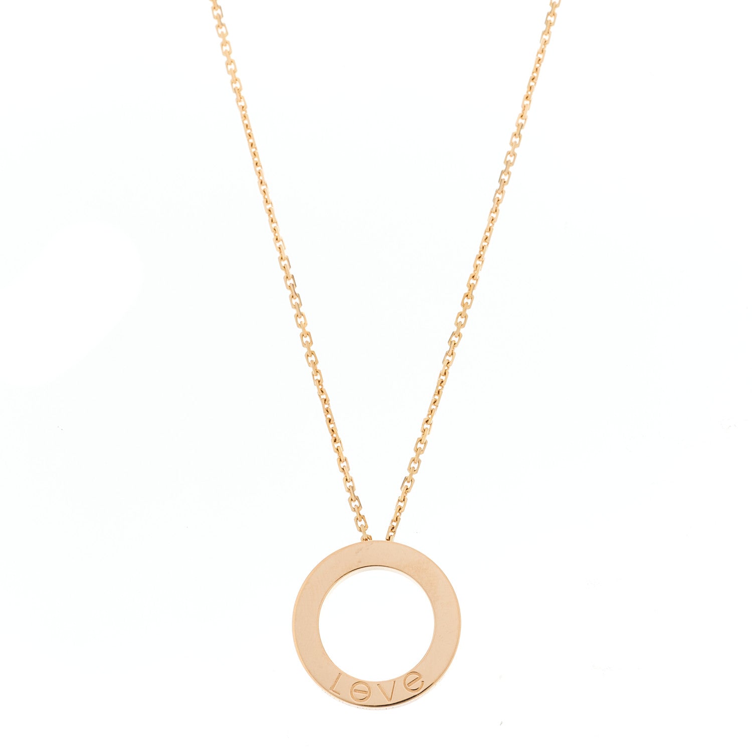 Cartier 18K Pink Gold LOVE Pendant Necklace 1 of 6