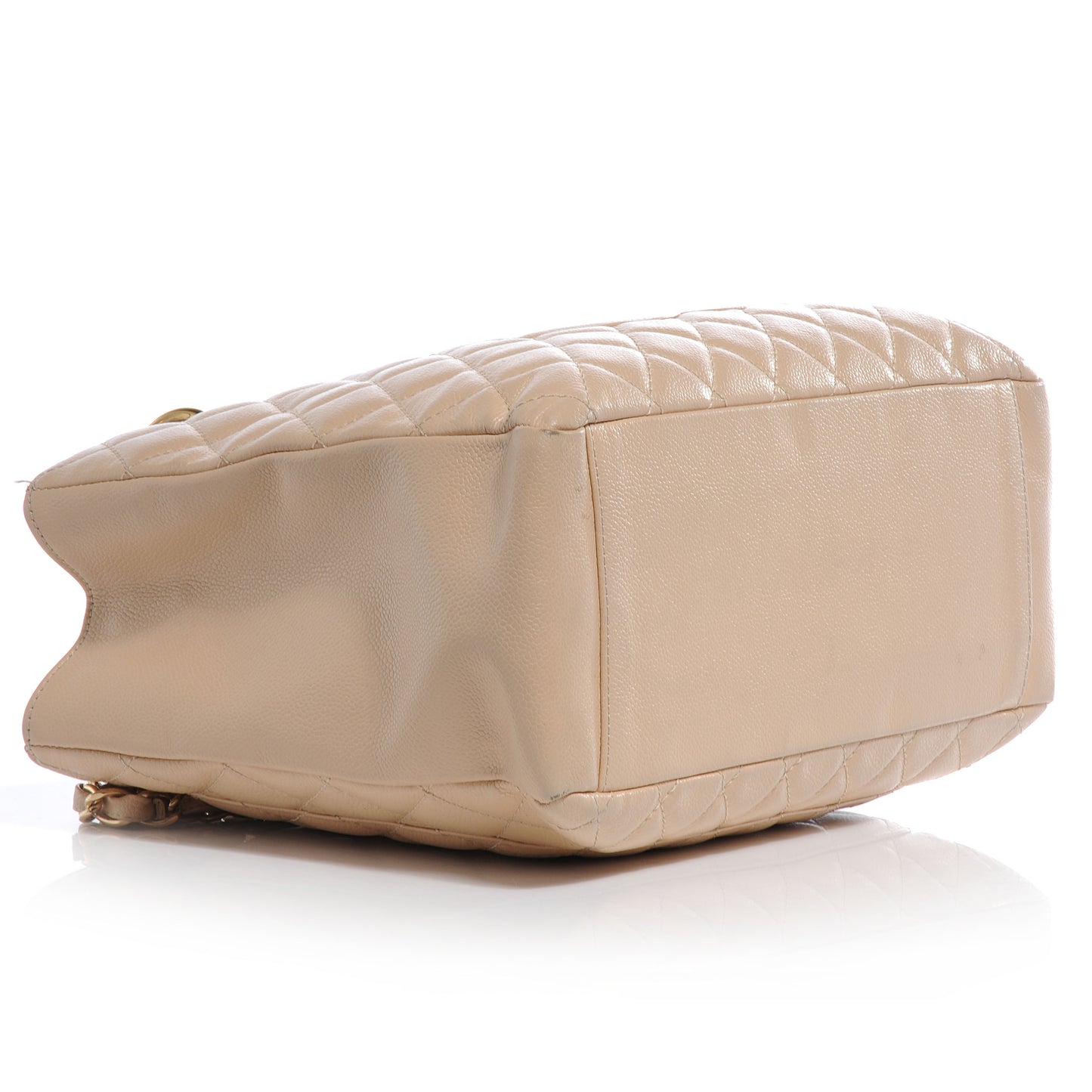 Caviar Quilted Grand Shopping Tote GST Beige