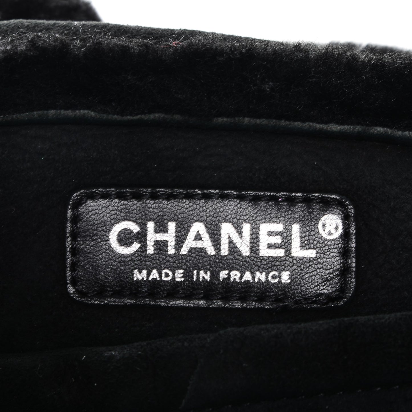 Shearling Quilted Mademoiselle Flap Black