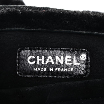 Chanel Shearling Quilted Mademoiselle Flap Black 6 of 9