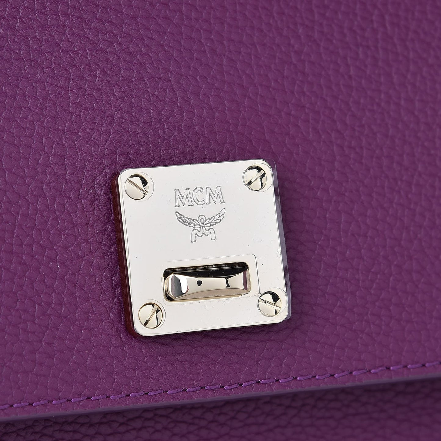 Grained Calfskin Large Milla Convertible Backpack Mystic Purple