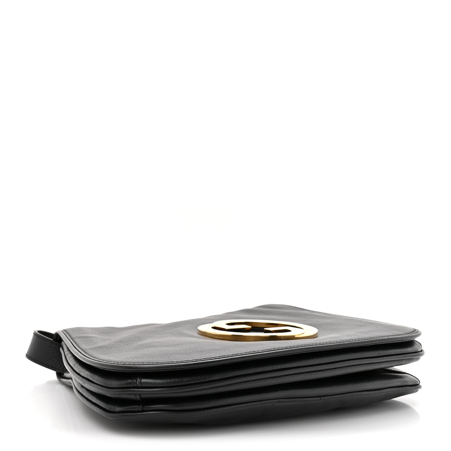 Gucci Roxy Calfskin Web Medium Blondie Shoulder Flap Bag Black 4 of 11