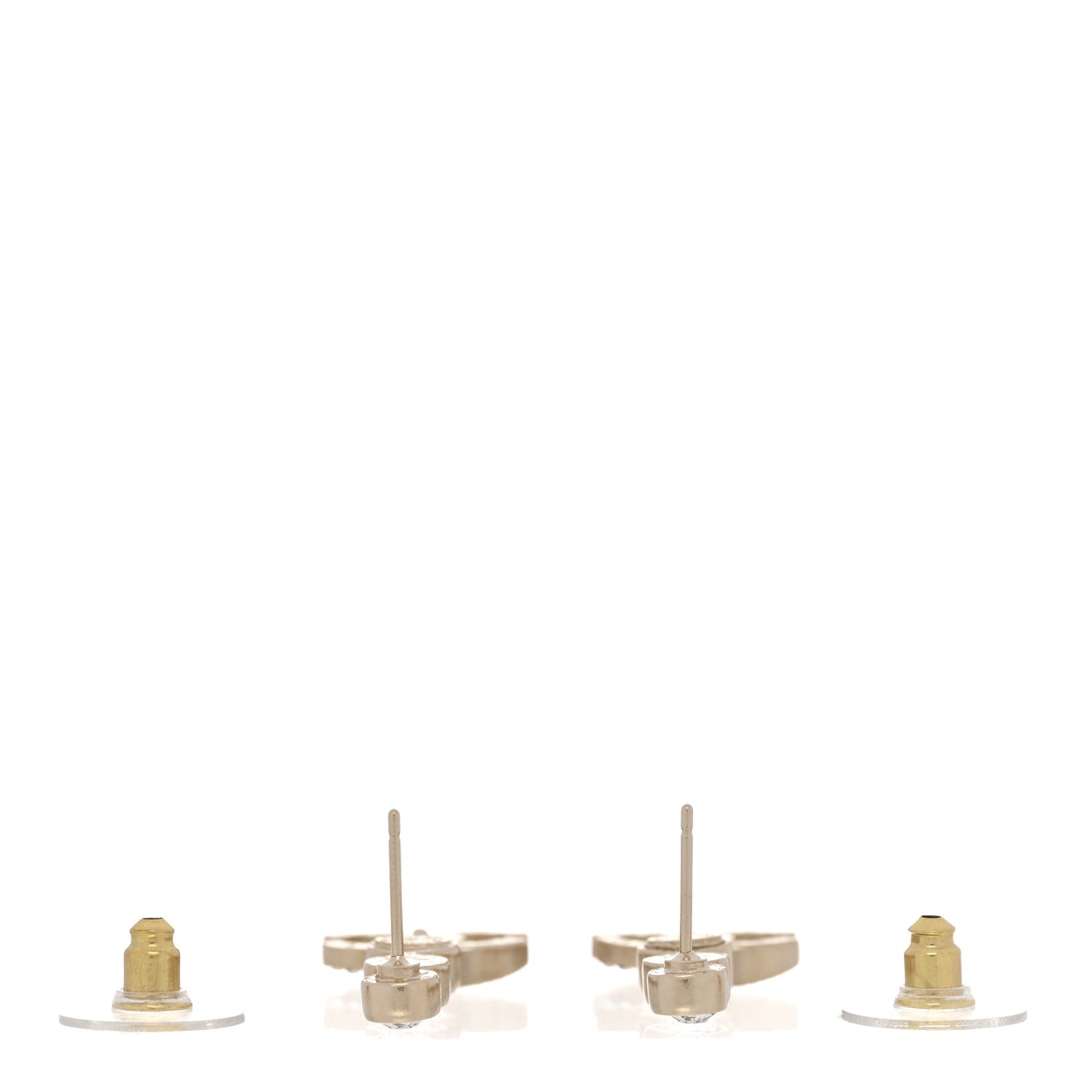 Crystal CC Drop Earrings Gold