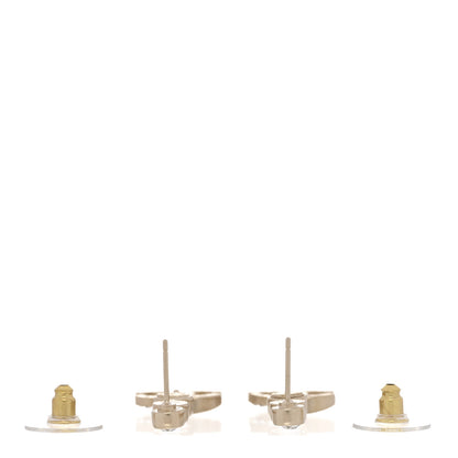 Chanel Crystal CC Drop Earrings Gold 3 of 5