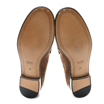 Gucci Corduroy Womens 1953 Horsebit Loafers 38 Velvety Camel 6 of 9
