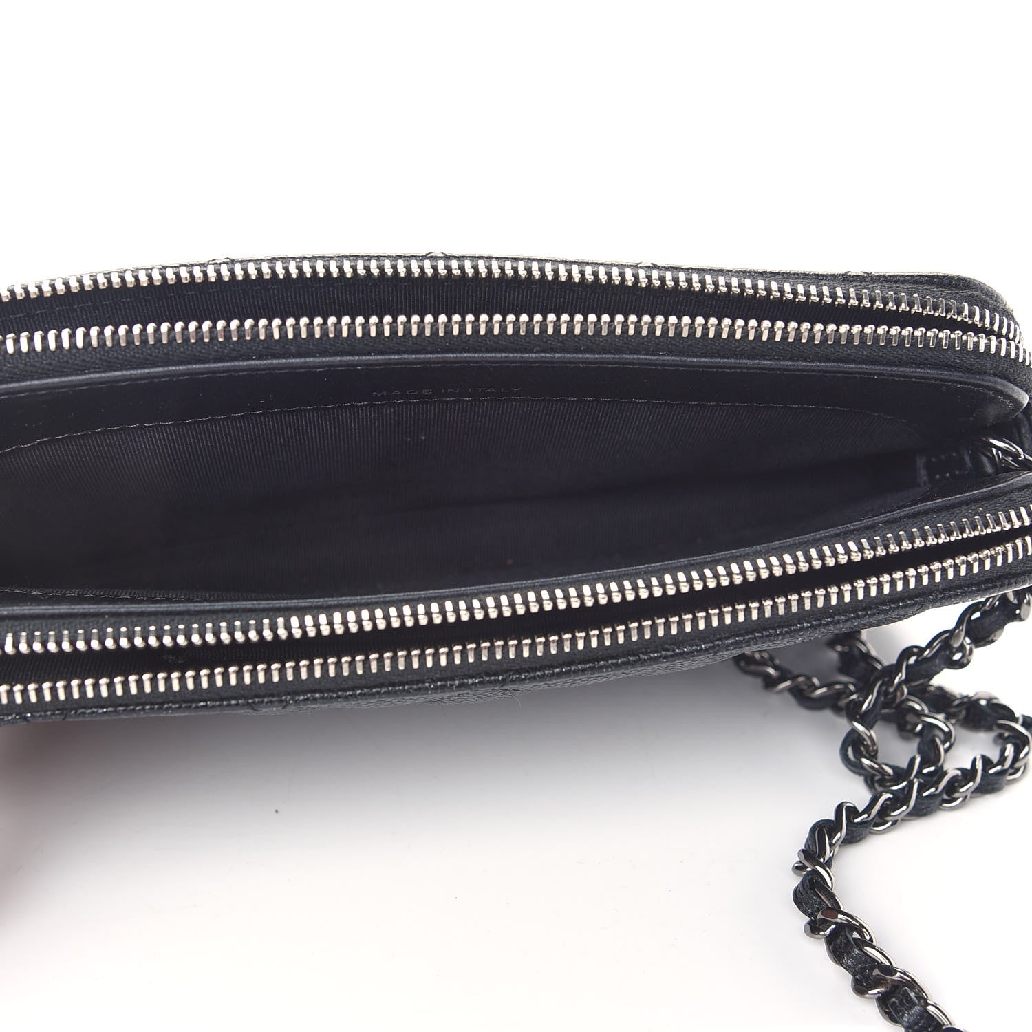 Chanel Iridescent Caviar Quilted Small Clutch With Chain Black 5 of 10