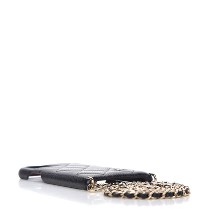 Chanel Caviar Quilted iPhone XI Pro Case With Chain Black 4 of 7