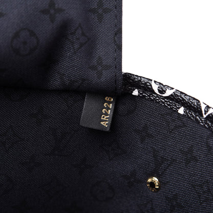 Louis Vuitton Monogram Giant Crafty Neverfull MM Creme Rouge Black 9 of 10